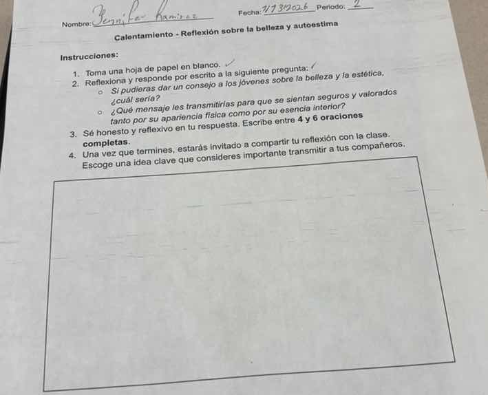 nombre: fecha: 7/7/2026 periodo: 2 calentamiento - reflexión sobre la b…