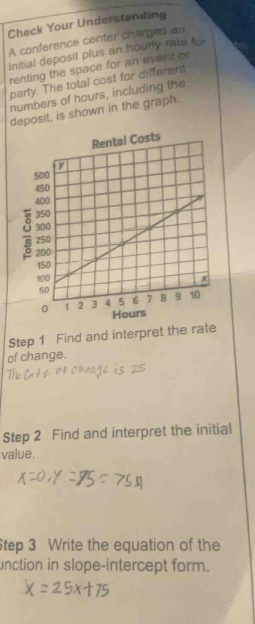 check your understanding a conference center charges an initial deposit…