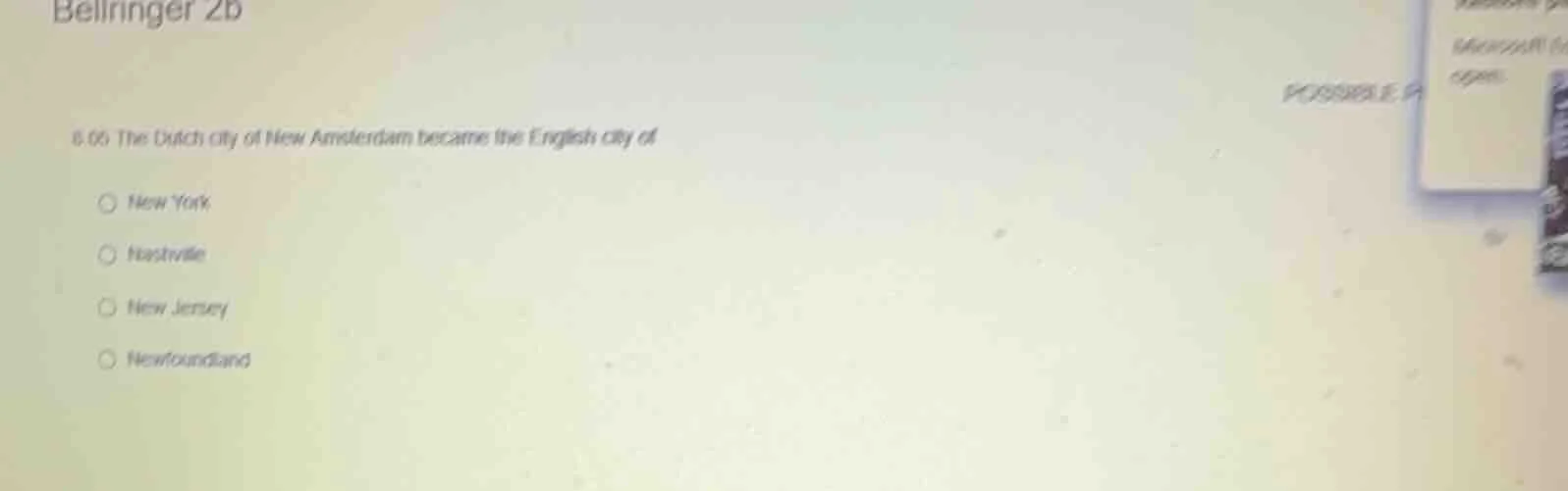 bellringer 2b 0.06. the dutch city of new amsterdam became the english …