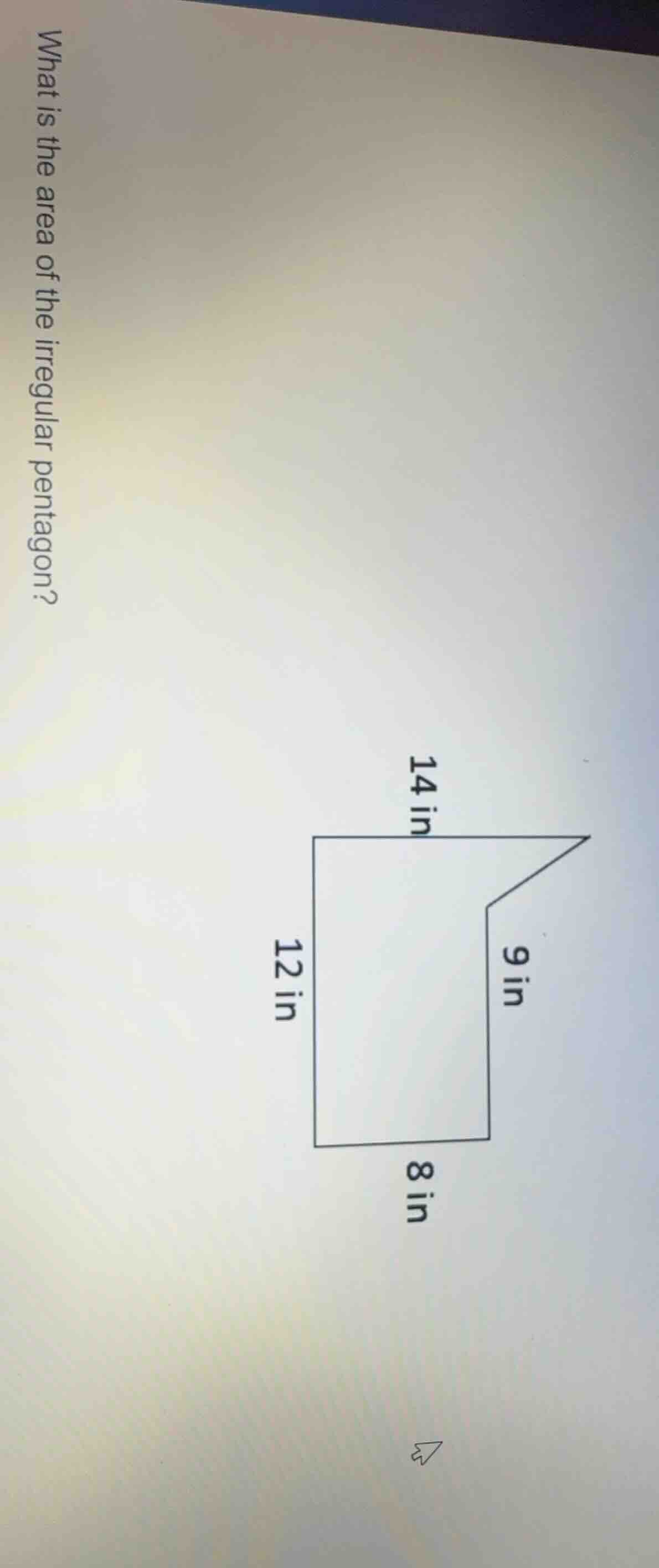 what is the area of the irregular pentagon? (image of an irregular pent…