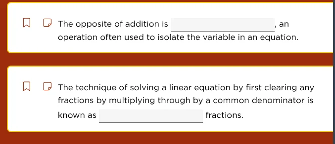the opposite of addition is _______________, an operation often used to…