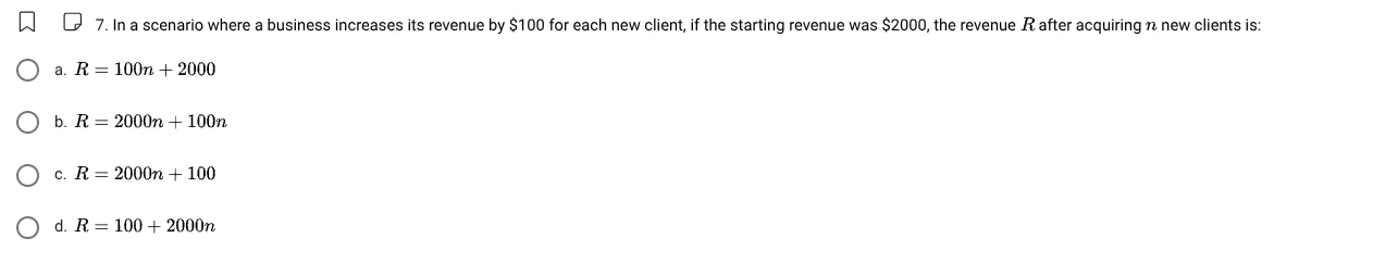 7. in a scenario where a business increases its revenue by $100 for eac…