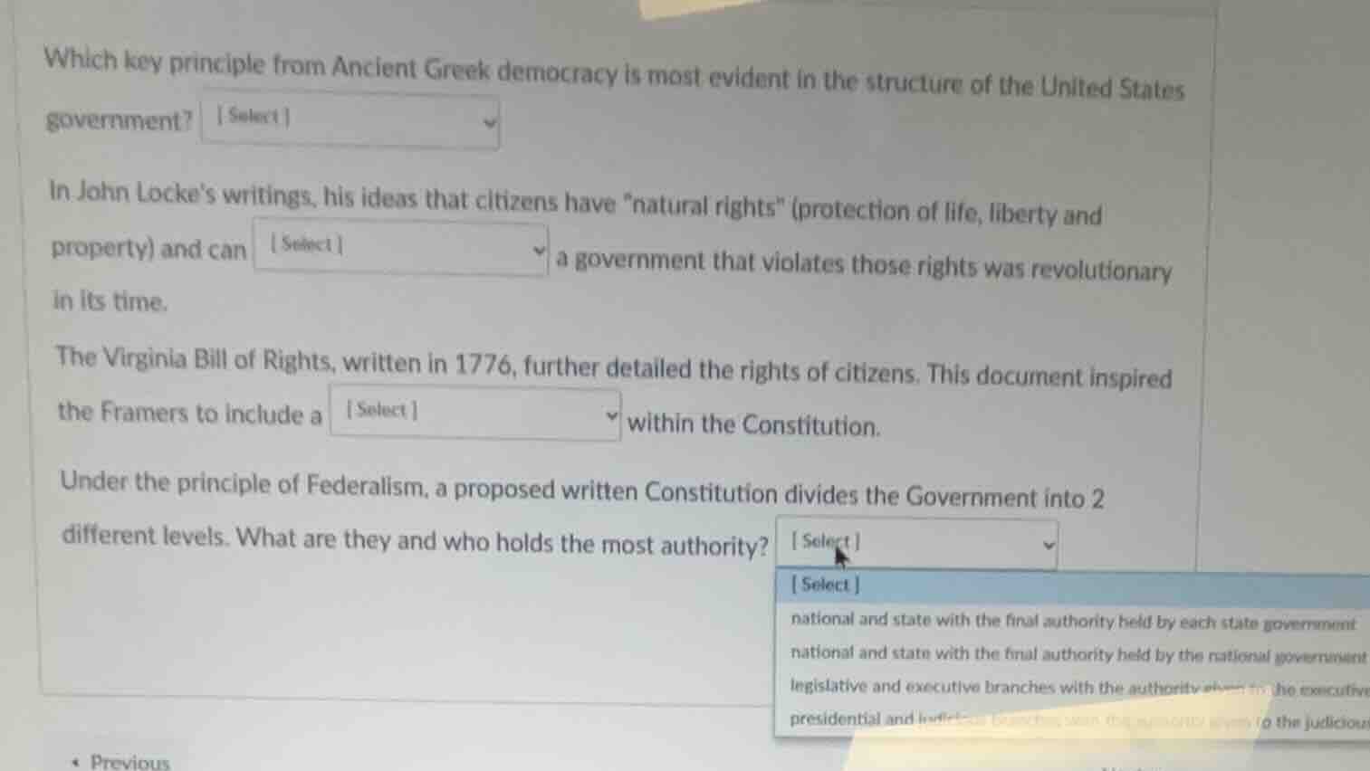 which key principle from ancient greek democracy is most evident in the…