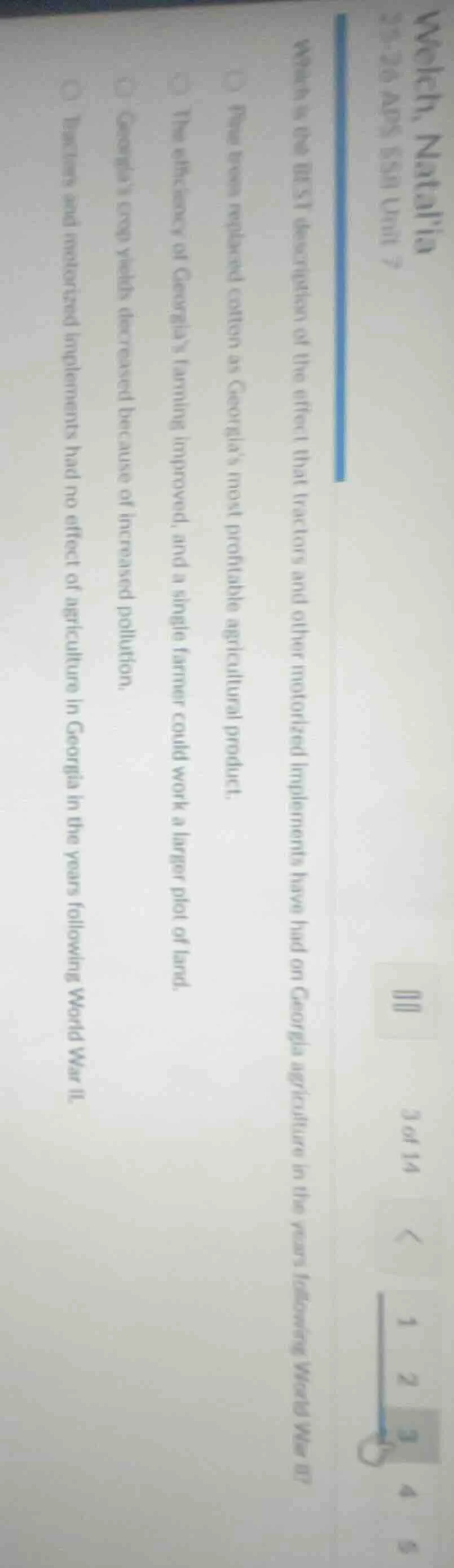 welch, natalia 23-26 aps ssa unit 7 011 3 of 14 1 2 3 4 5 what is the b…