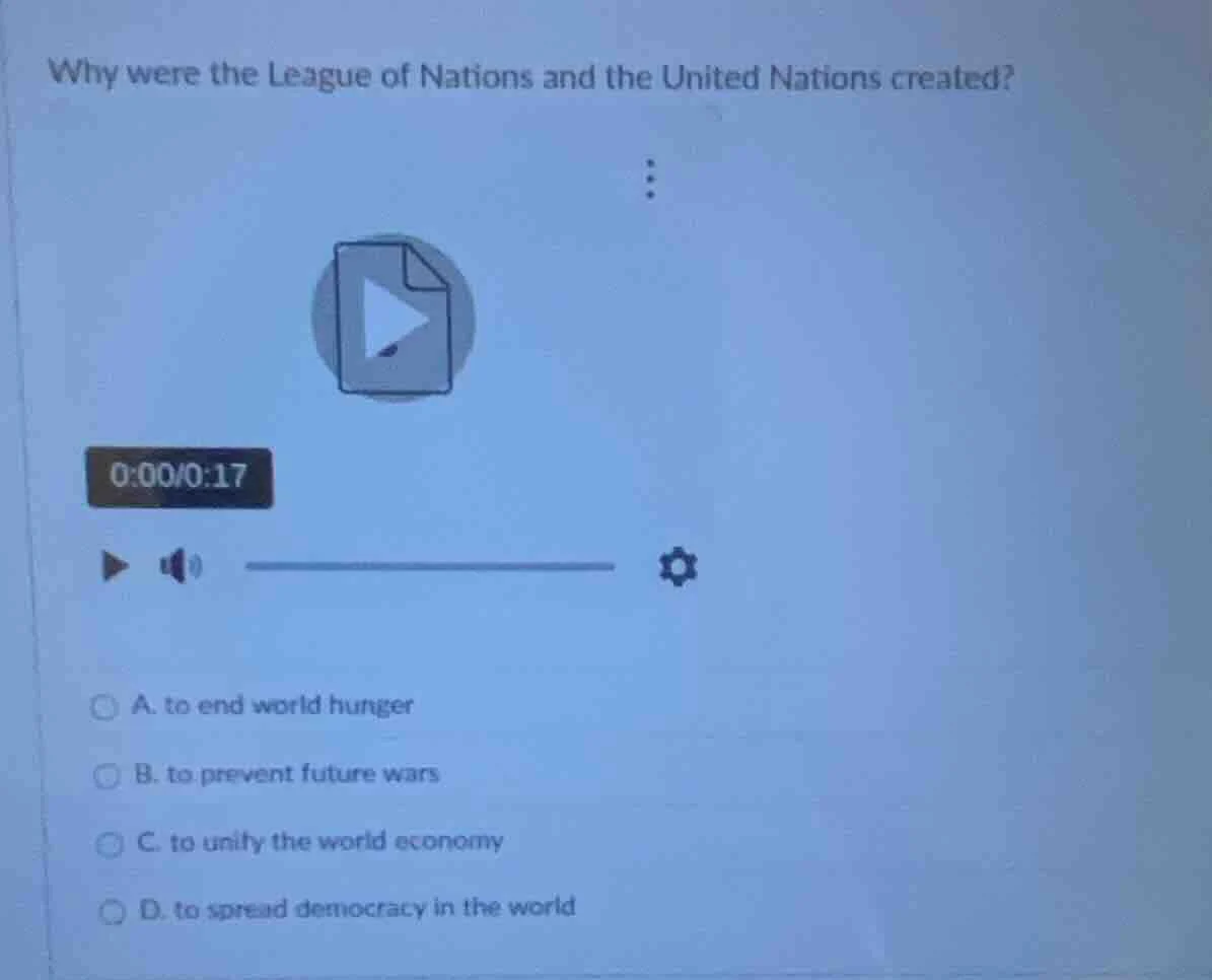 why were the league of nations and the united nations created? a. to en…