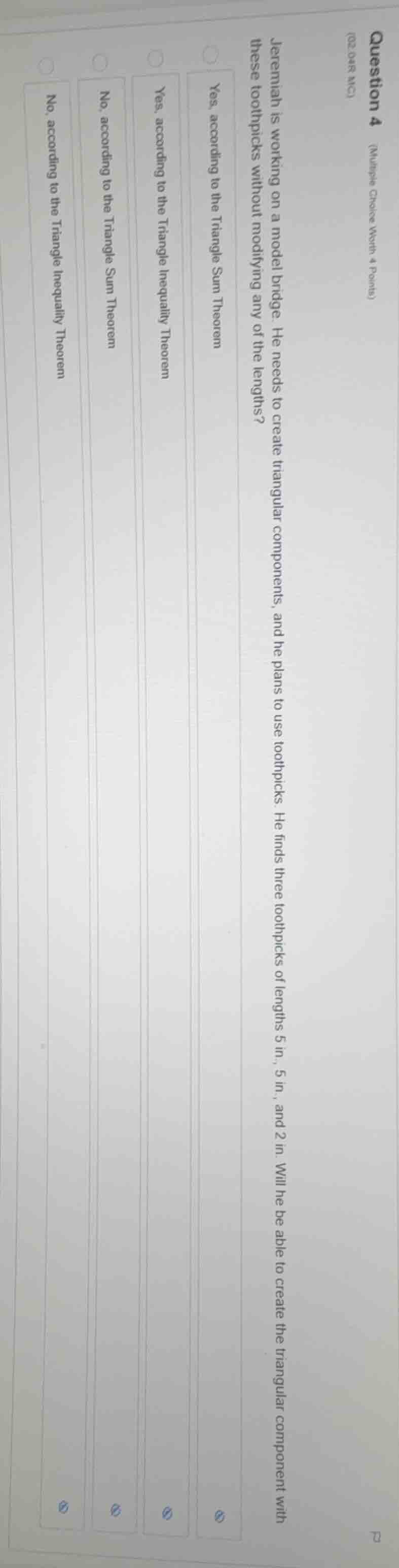 question 4 (multiple choice worth 4 points) (02.04r mc) jeremiah is wor…