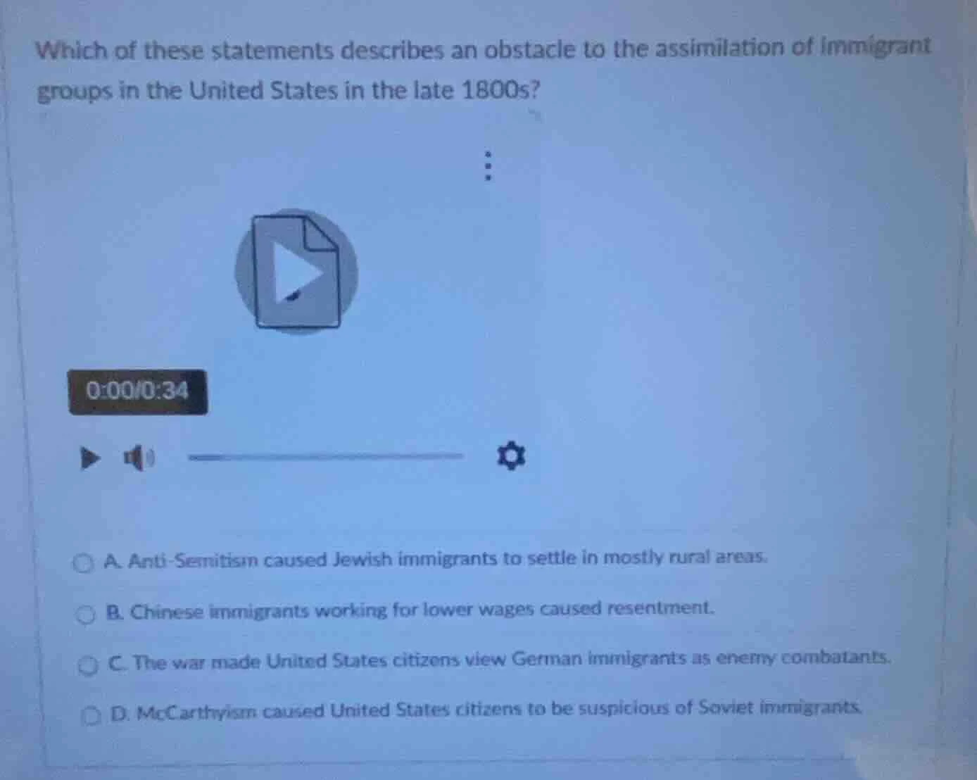 which of these statements describes an obstacle to the assimilation of …