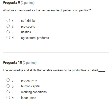 pregunta 9 (2 puntos) what was mentioned as the best example of perfect…