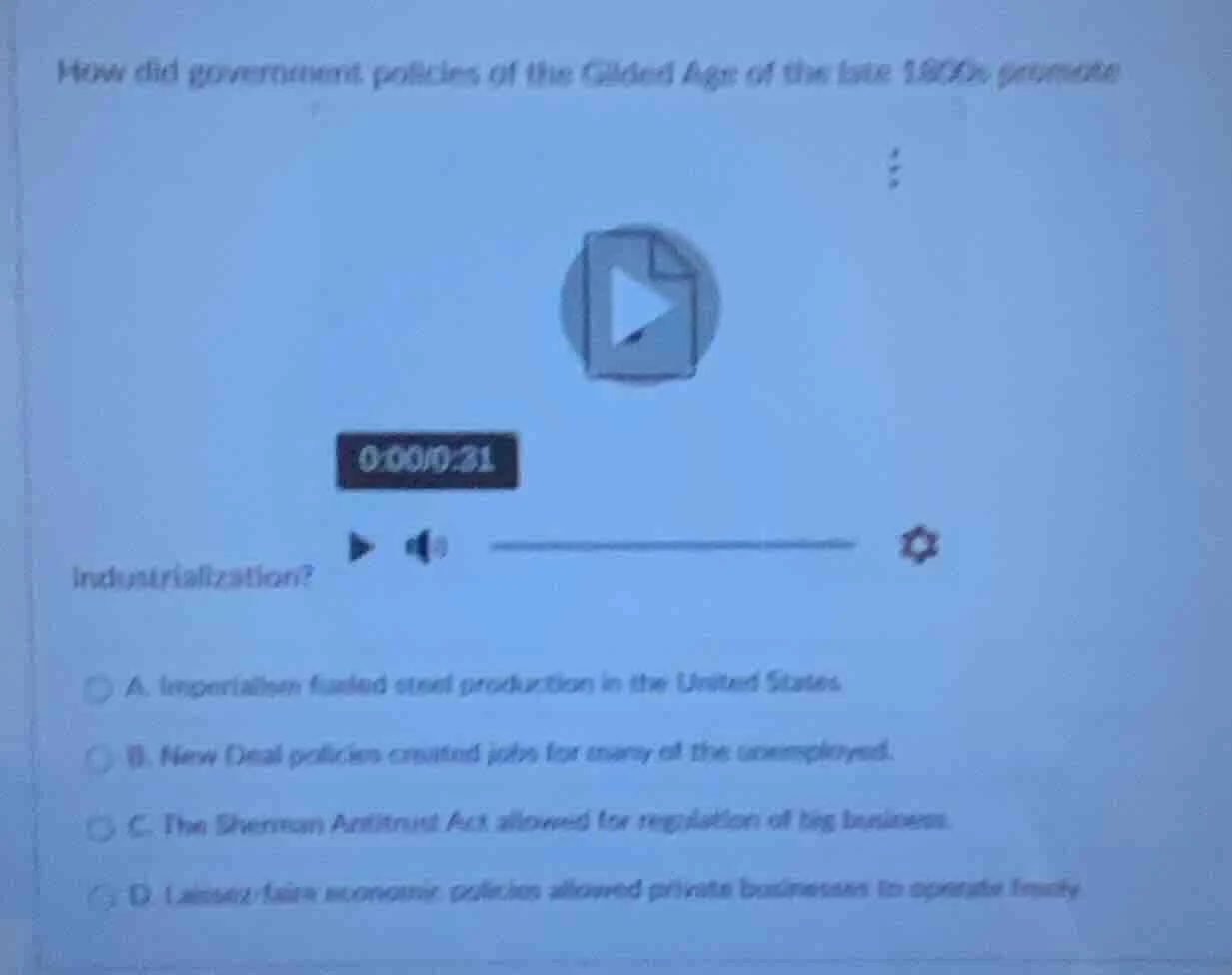 how did government policies of the gilded age of the late 1800s promote…