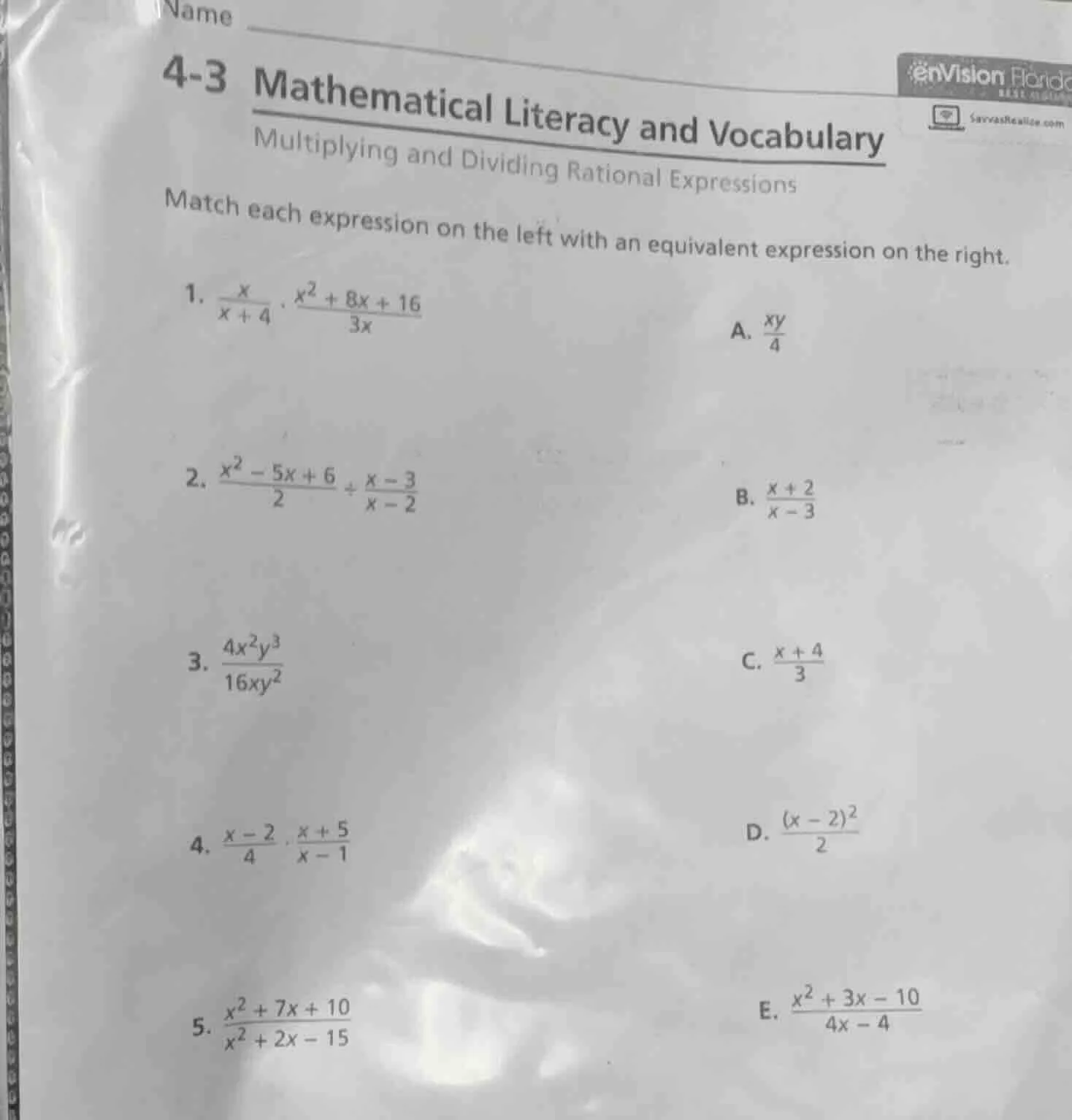 name 4-3 mathematical literacy and vocabulary multiplying and dividing …