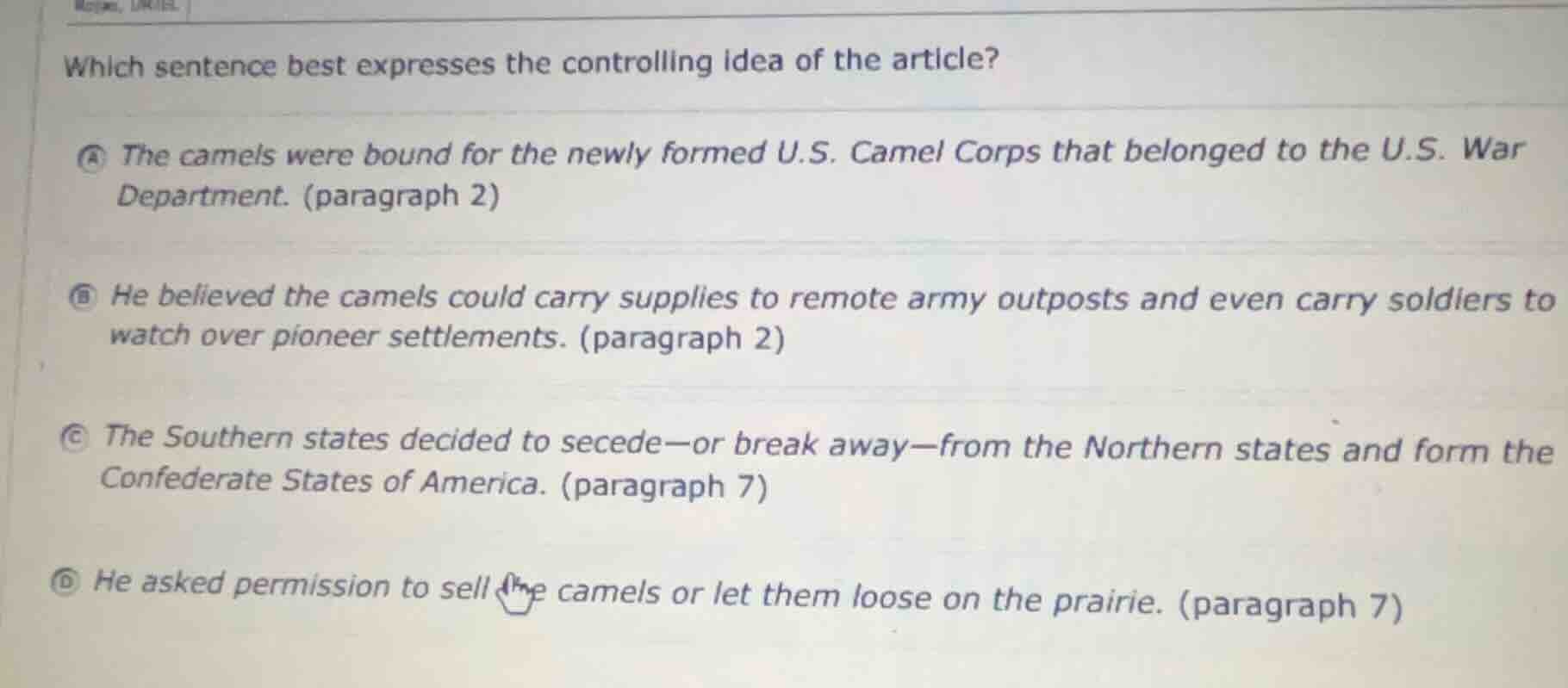 which sentence best expresses the controlling idea of the article? a th…