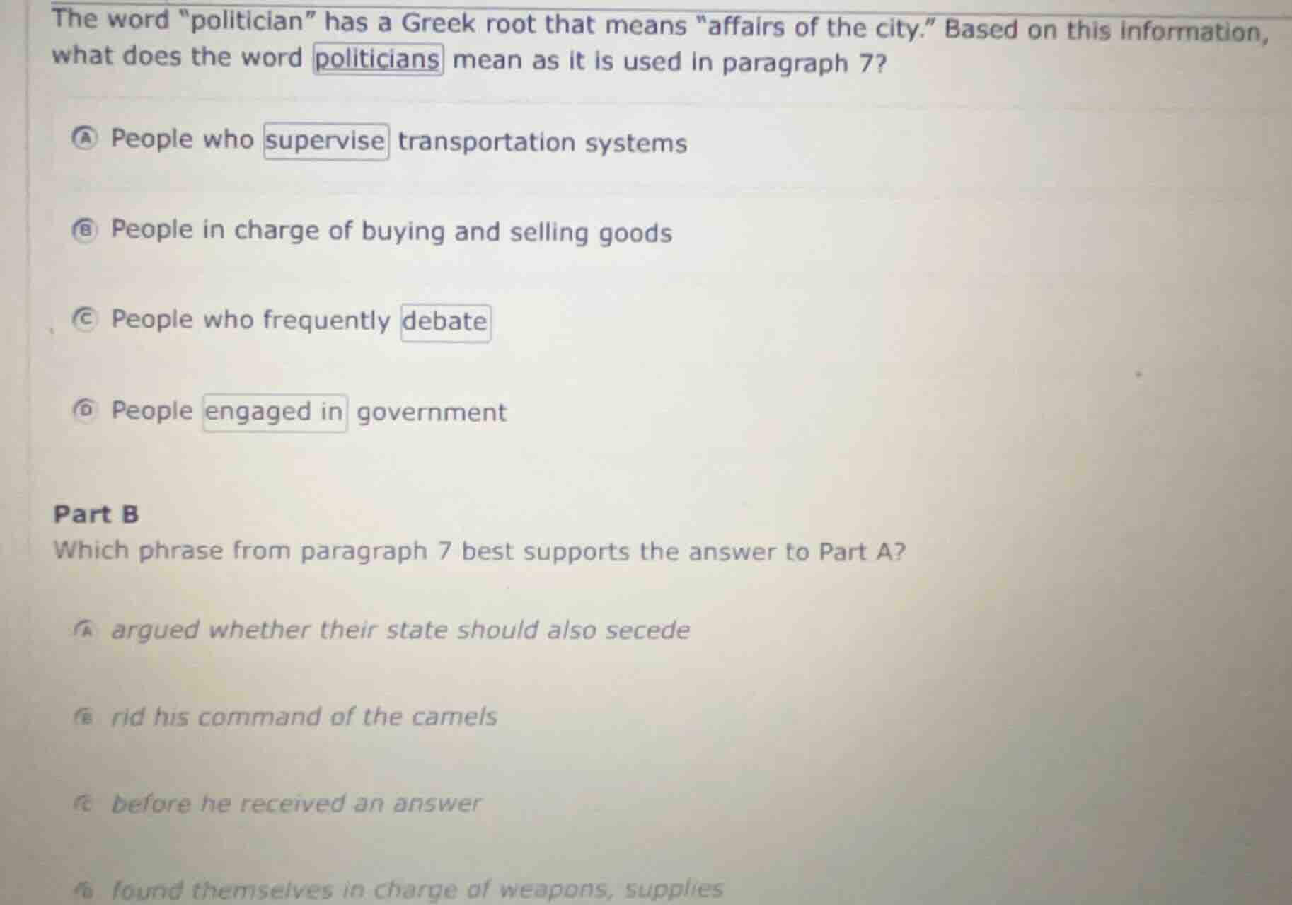 the word \politician\ has a greek root that means \affairs of the city.…