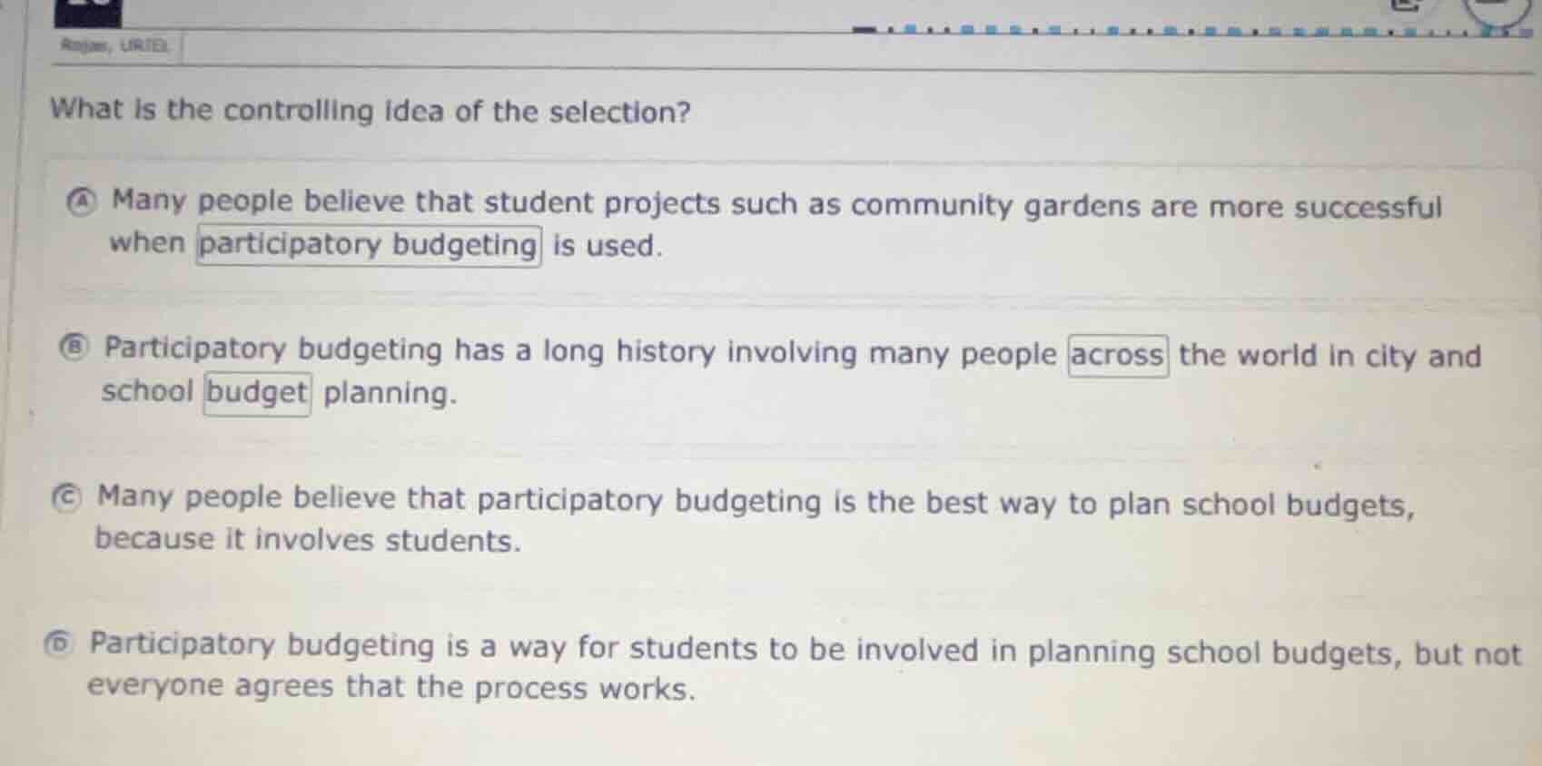what is the controlling idea of the selection? a many people believe th…