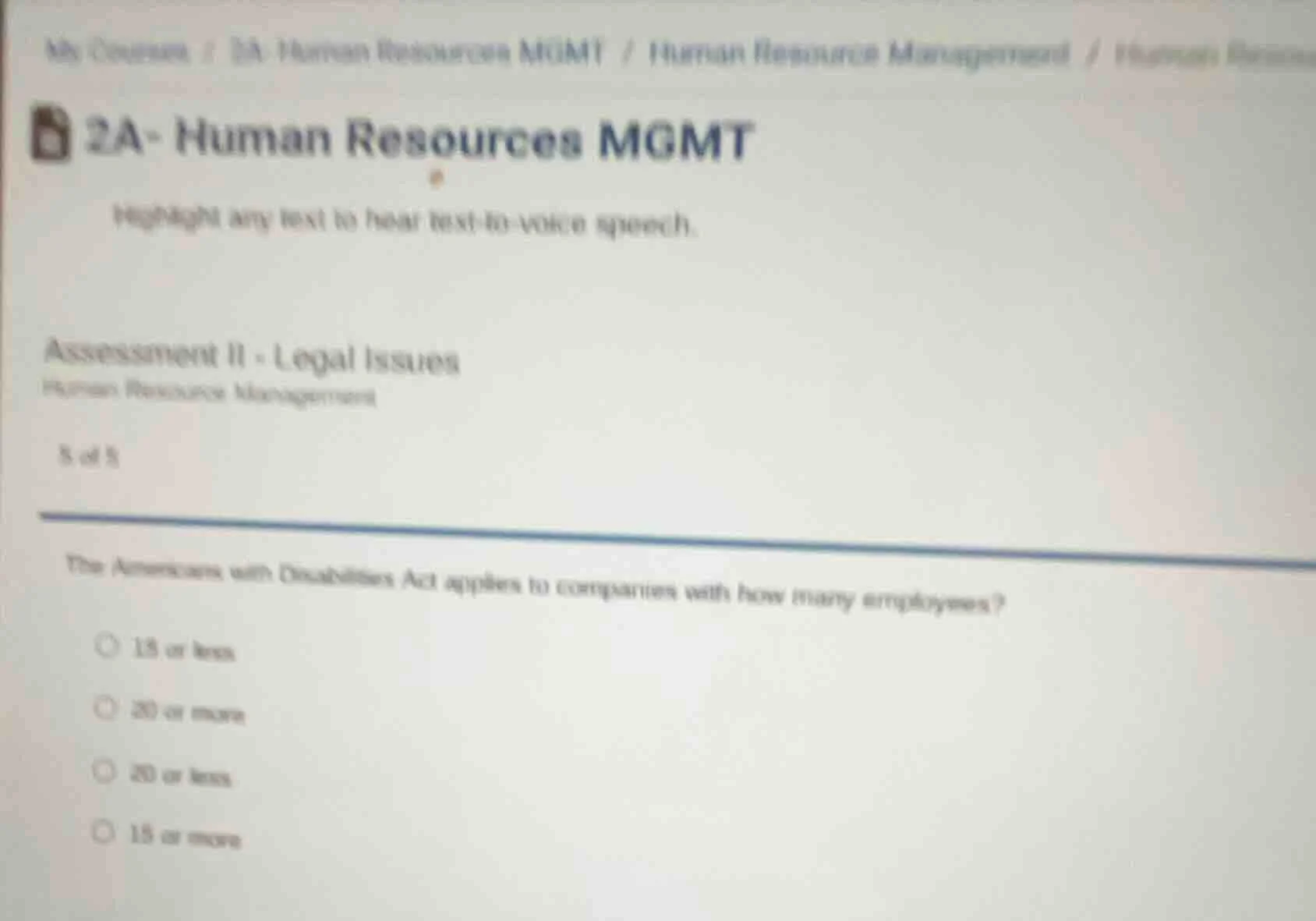 2a- human resources mgmt highlight any text to hear text-to-voice speec…
