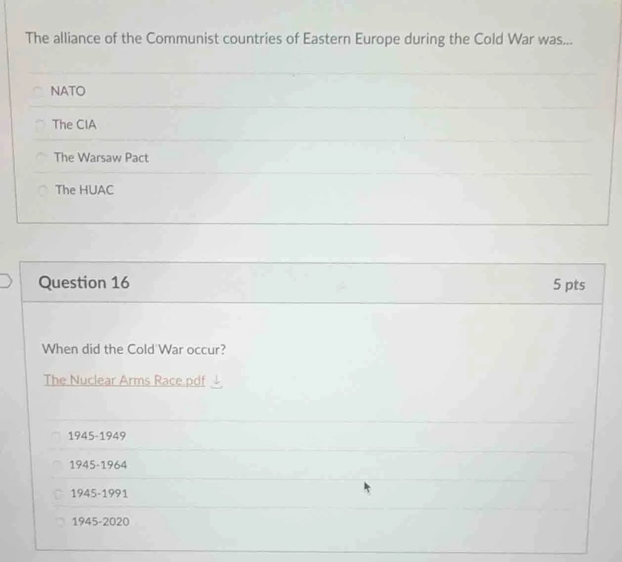 the alliance of the communist countries of eastern europe during the co…