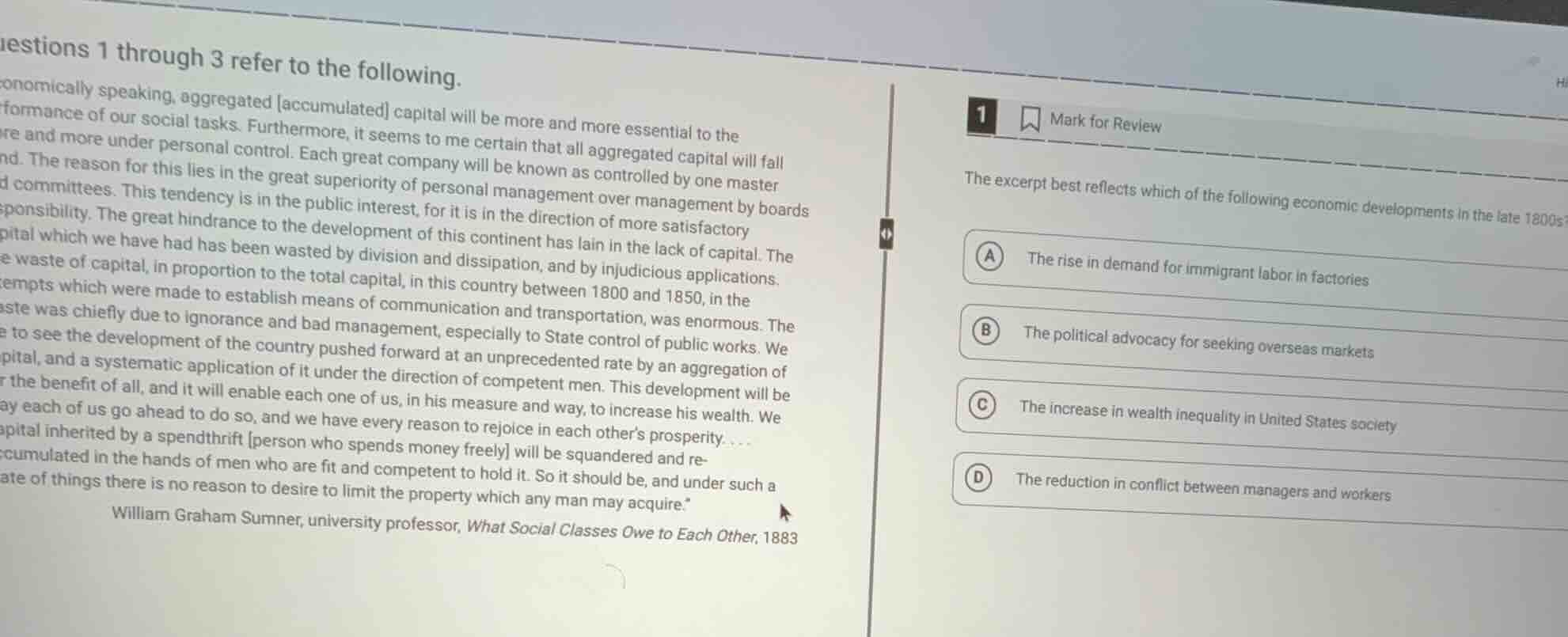 questions 1 through 3 refer to the following. economically speaking, ag…