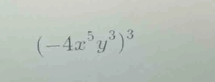 (-4x^5y^3)^3