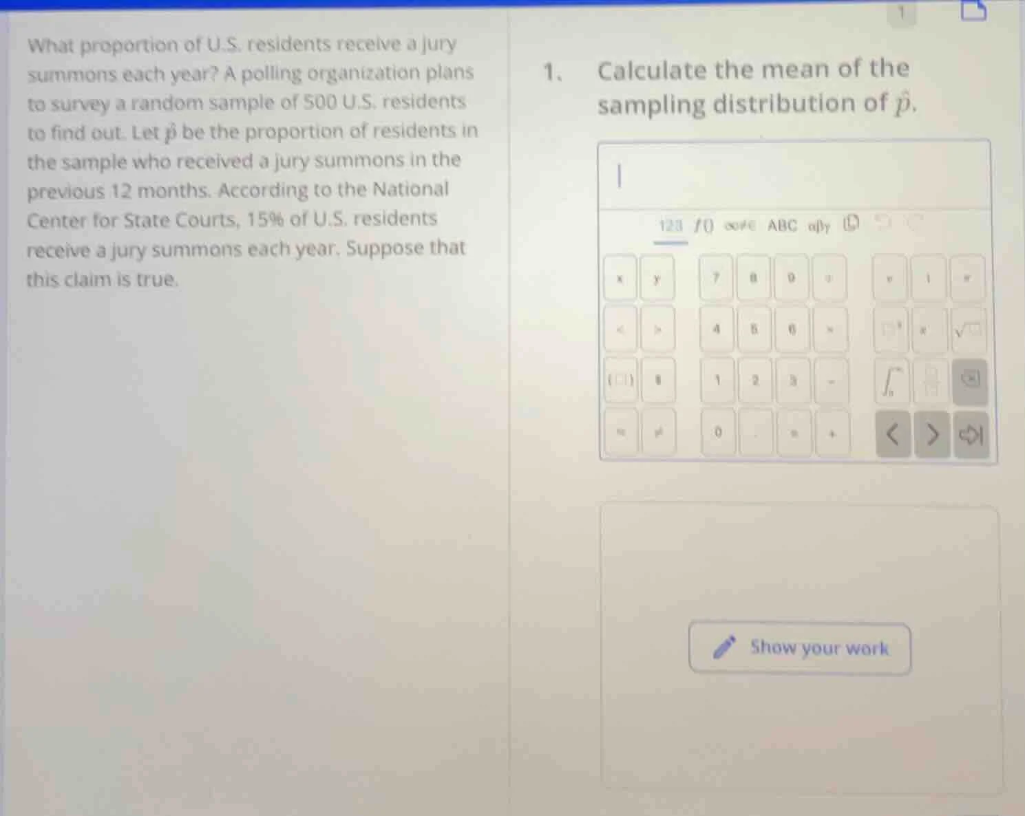 what proportion of u.s. residents receive a jury summons each year? a p…