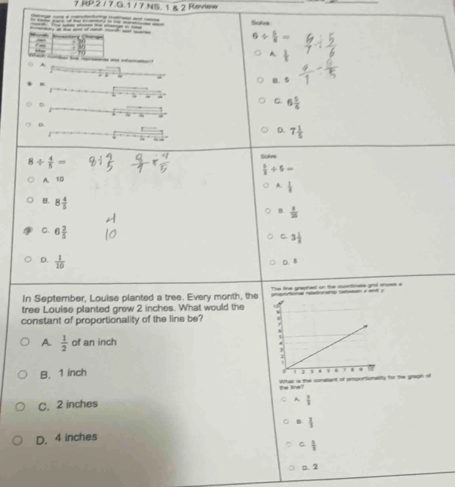 7.rp.2 / 7.g.1 / 7.ns. 1 & 2 review (first problem: text about a manufa…