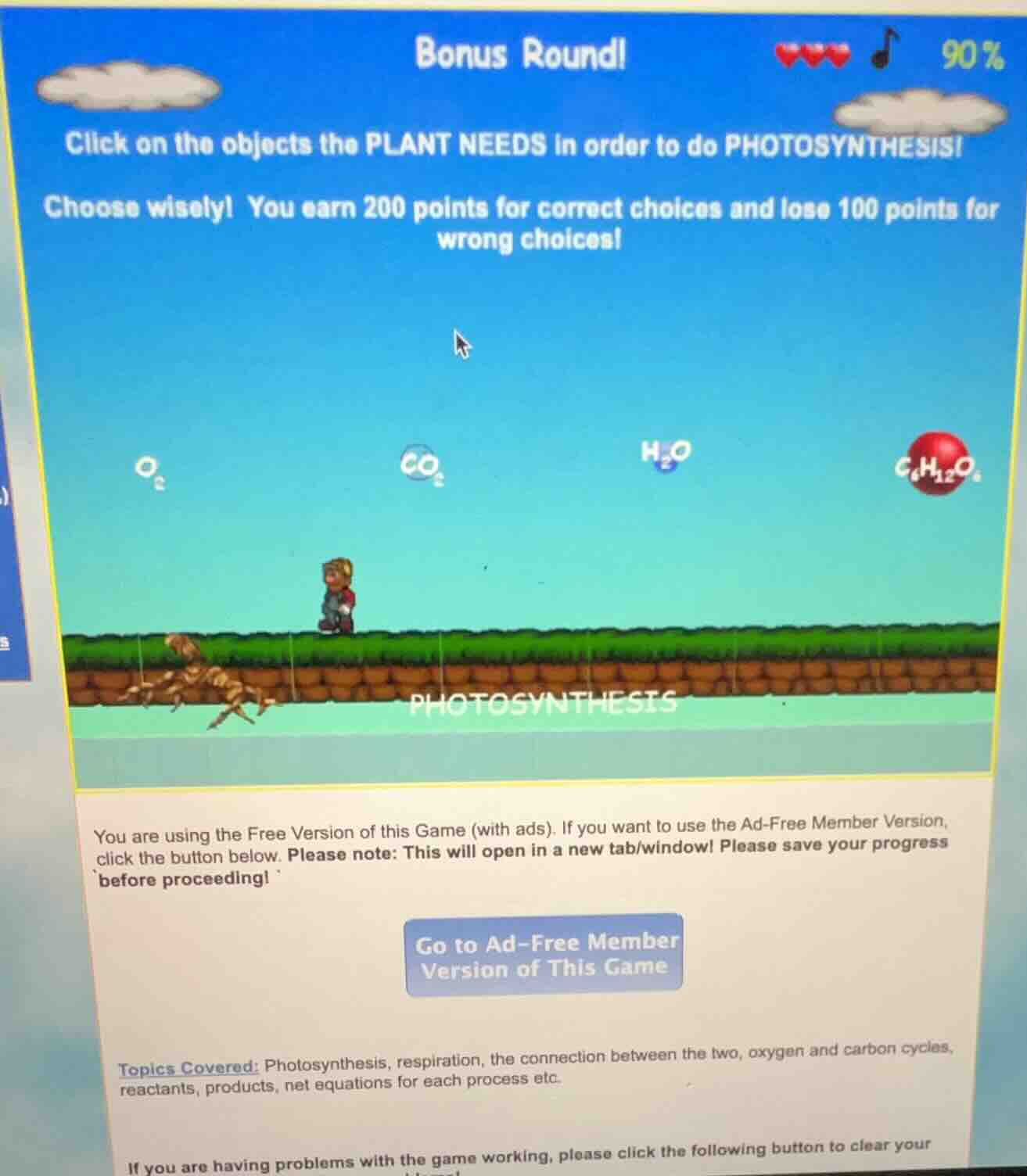 bonus round! click on the objects the plant needs in order to do photos…