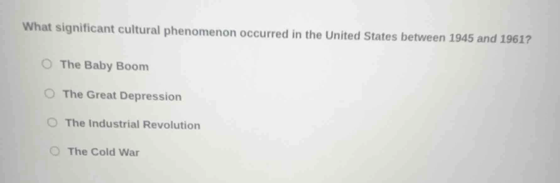 what significant cultural phenomenon occurred in the united states betw…