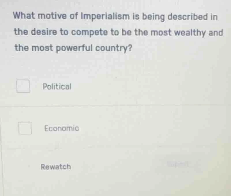 what motive of imperialism is being described in the desire to compete …