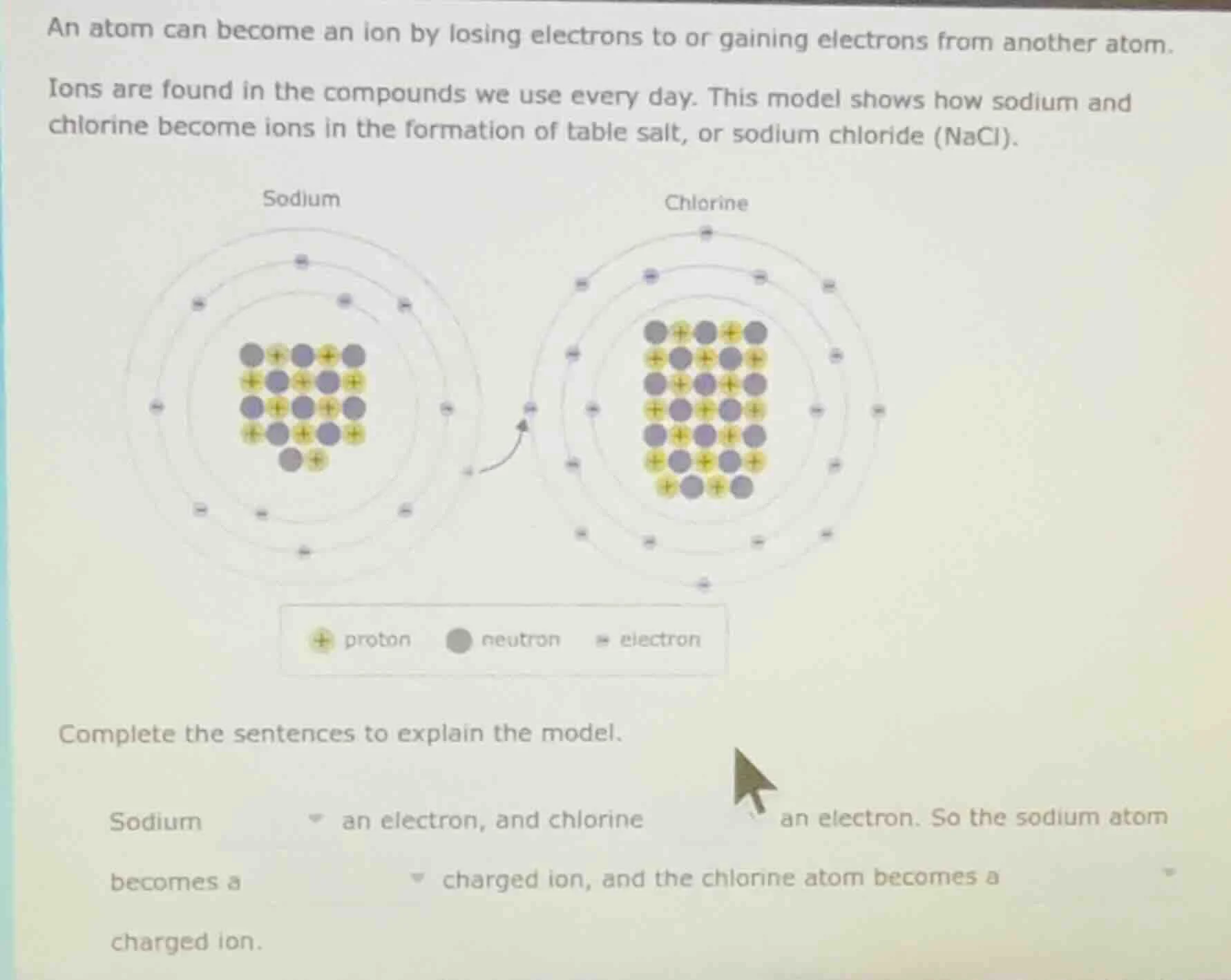 an atom can become an ion by losing electrons to or gaining electrons f…