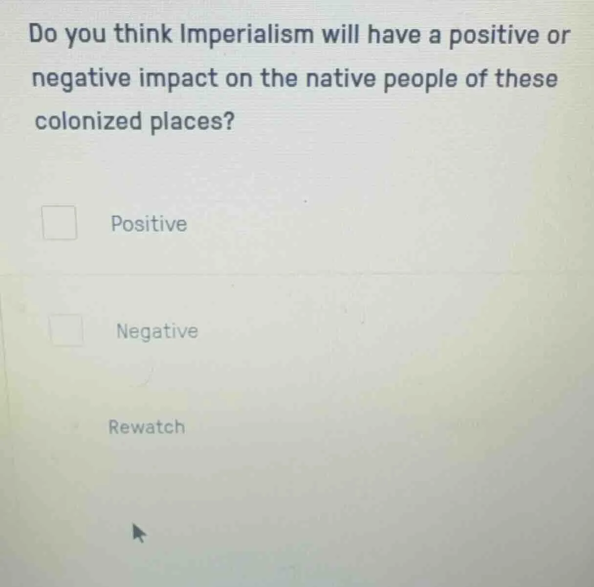 do you think imperialism will have a positive or negative impact on the…