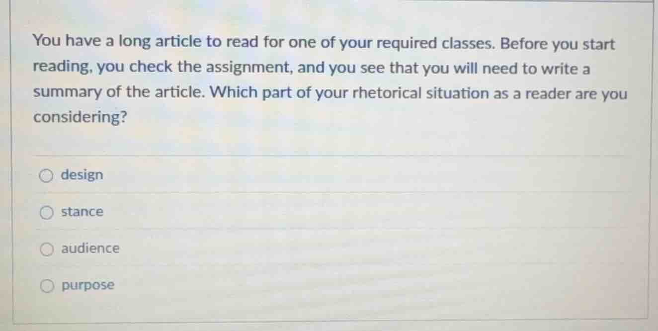 you have a long article to read for one of your required classes. befor…