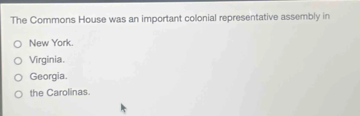 the commons house was an important colonial representative assembly in …