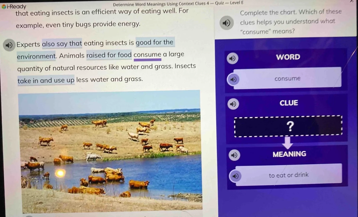 i - ready determine word meanings using context clues 4 — quiz — level …