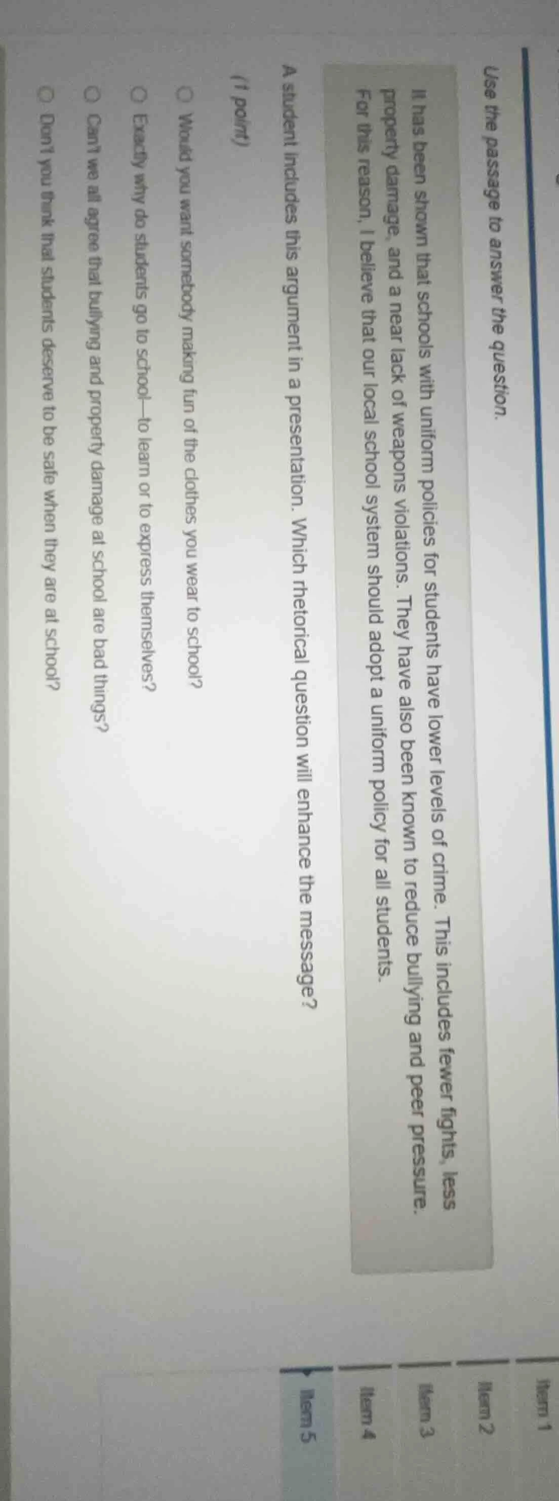 use the passage to answer the question. it has been shown that schools …
