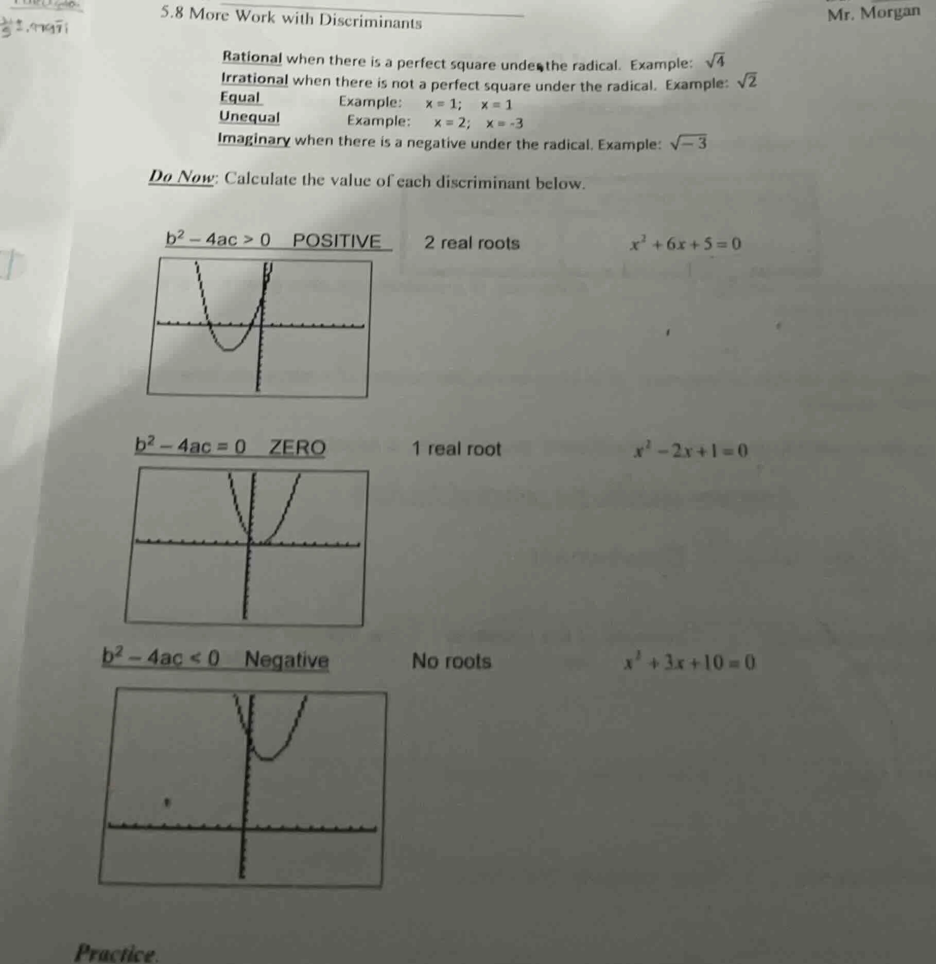 5.8 more work with discriminants rational when there is a perfect squar…