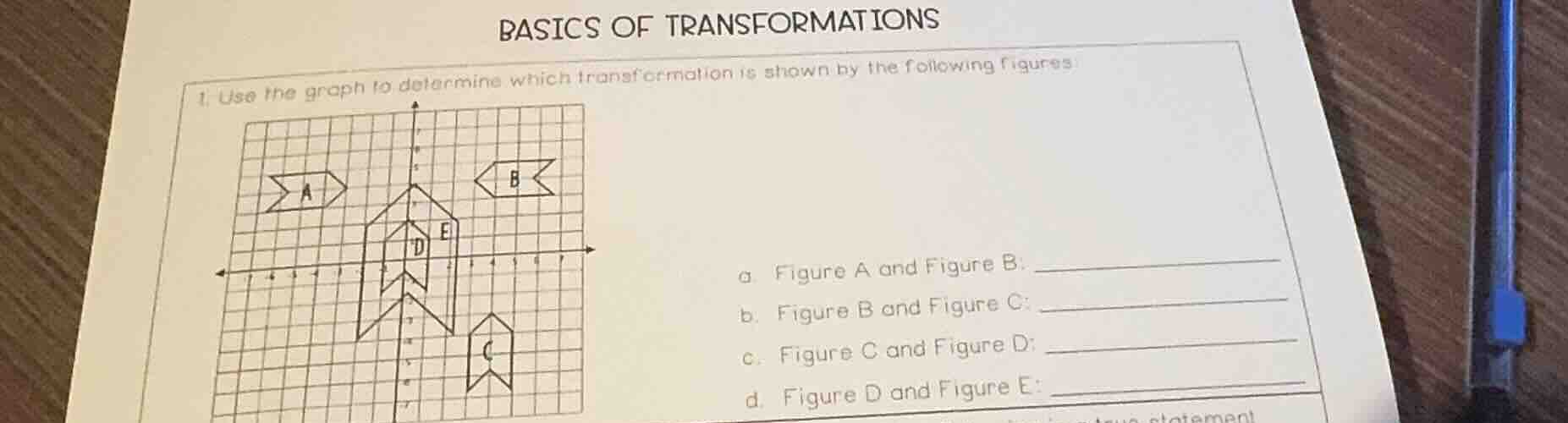 basics of transformations 1. use the graph to determine which transform…