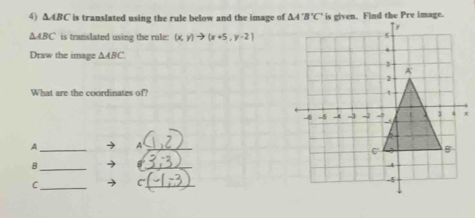 4) $\\delta abc$ is translated using the rule below and the image of $\…