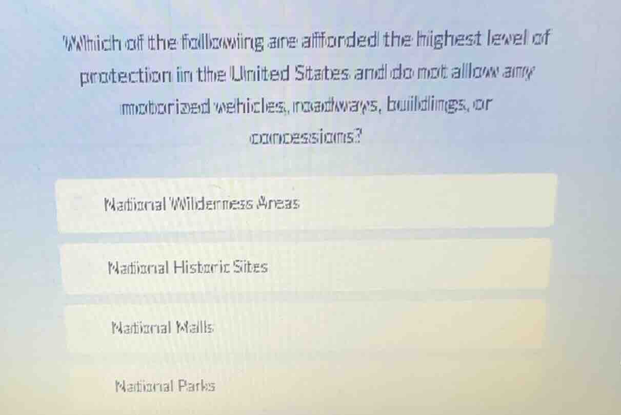which of the following are afforded the highest level of protection in …