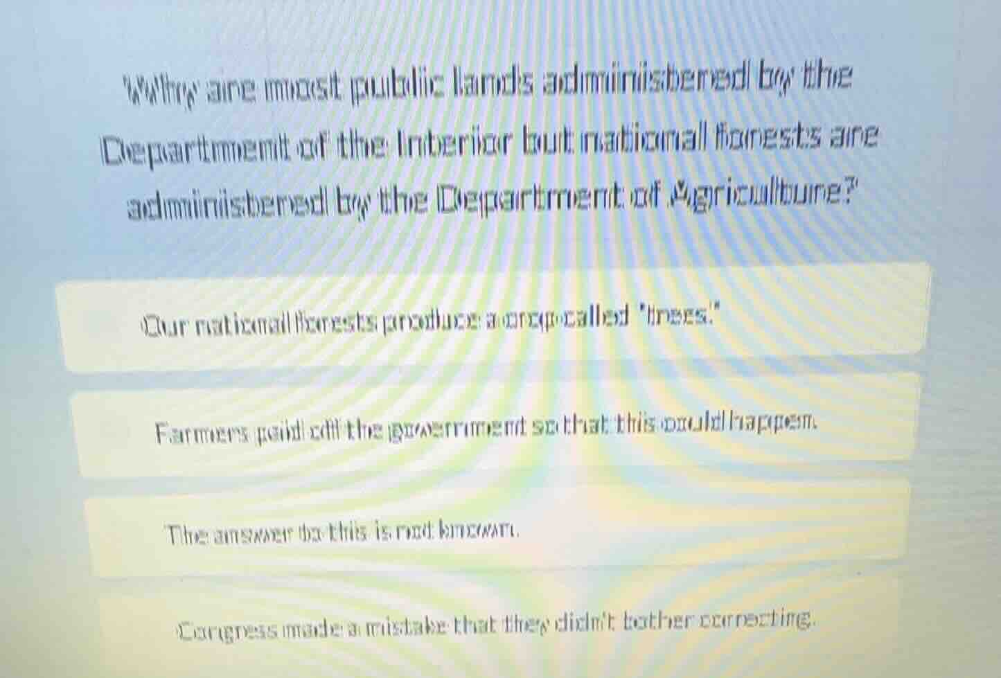 why are most public lands administered by the department of the interio…