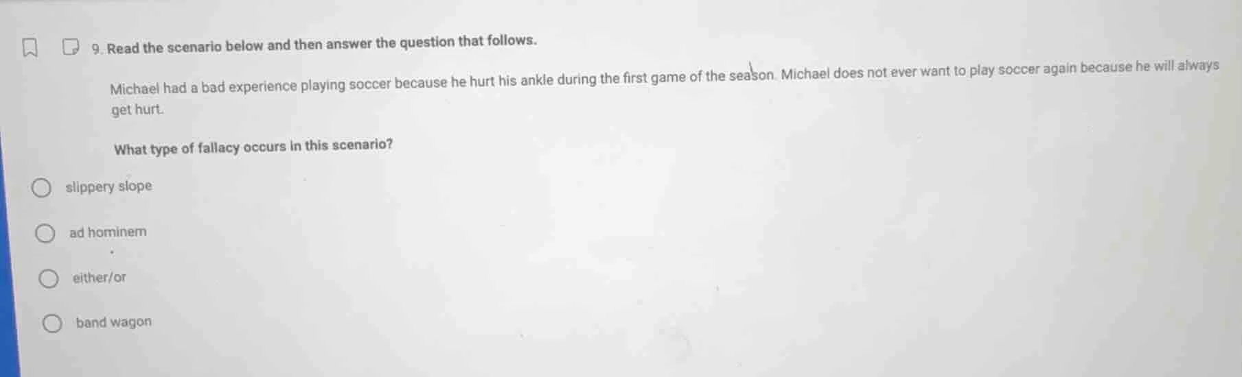 9. read the scenario below and then answer the question that follows. m…