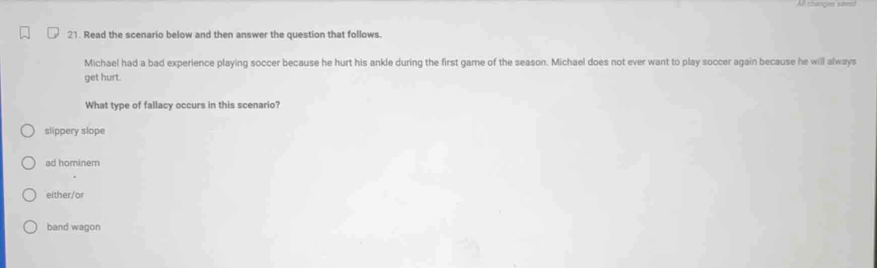 21. read the scenario below and then answer the question that follows. …