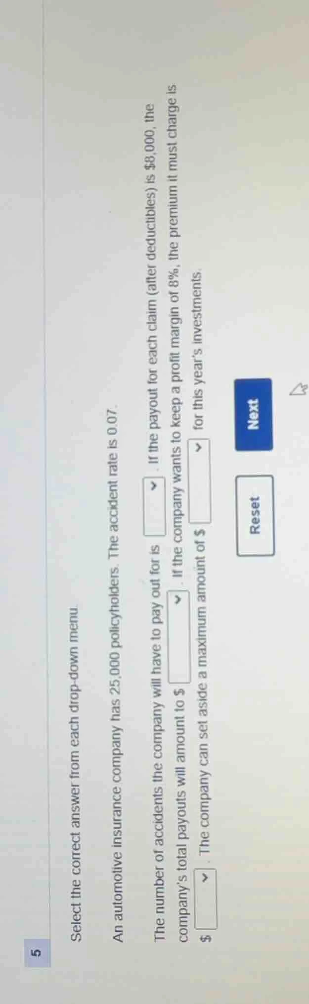 select the correct answer from each drop - down menu. an automotive ins…