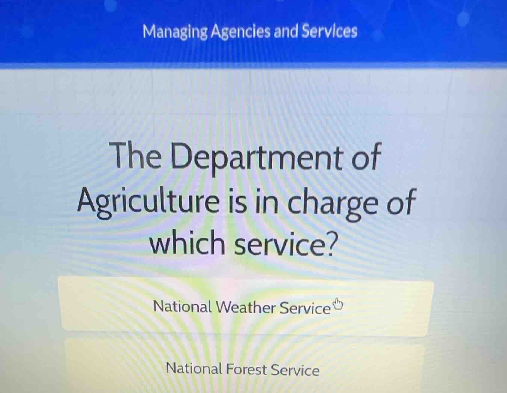 managing agencies and services the department of agriculture is in char…