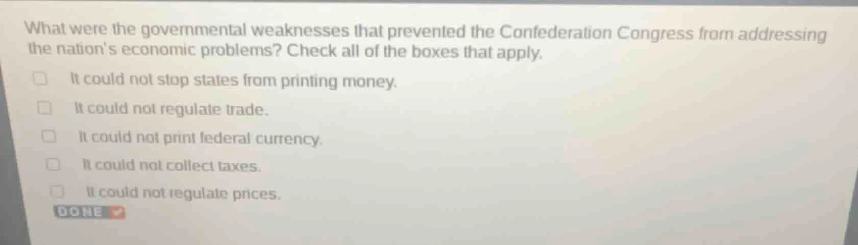 what were the governmental weaknesses that prevented the confederation …