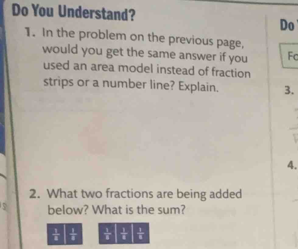 do you understand? 1. in the problem on the previous page, would you ge…