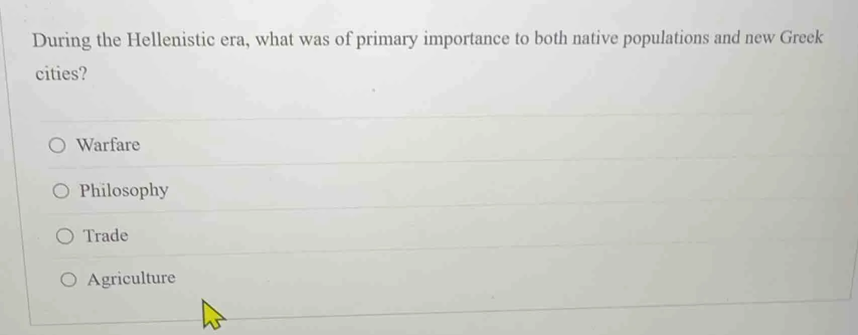 during the hellenistic era, what was of primary importance to both nati…