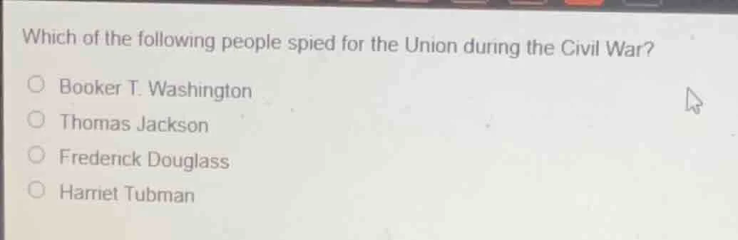 which of the following people spied for the union during the civil war?…