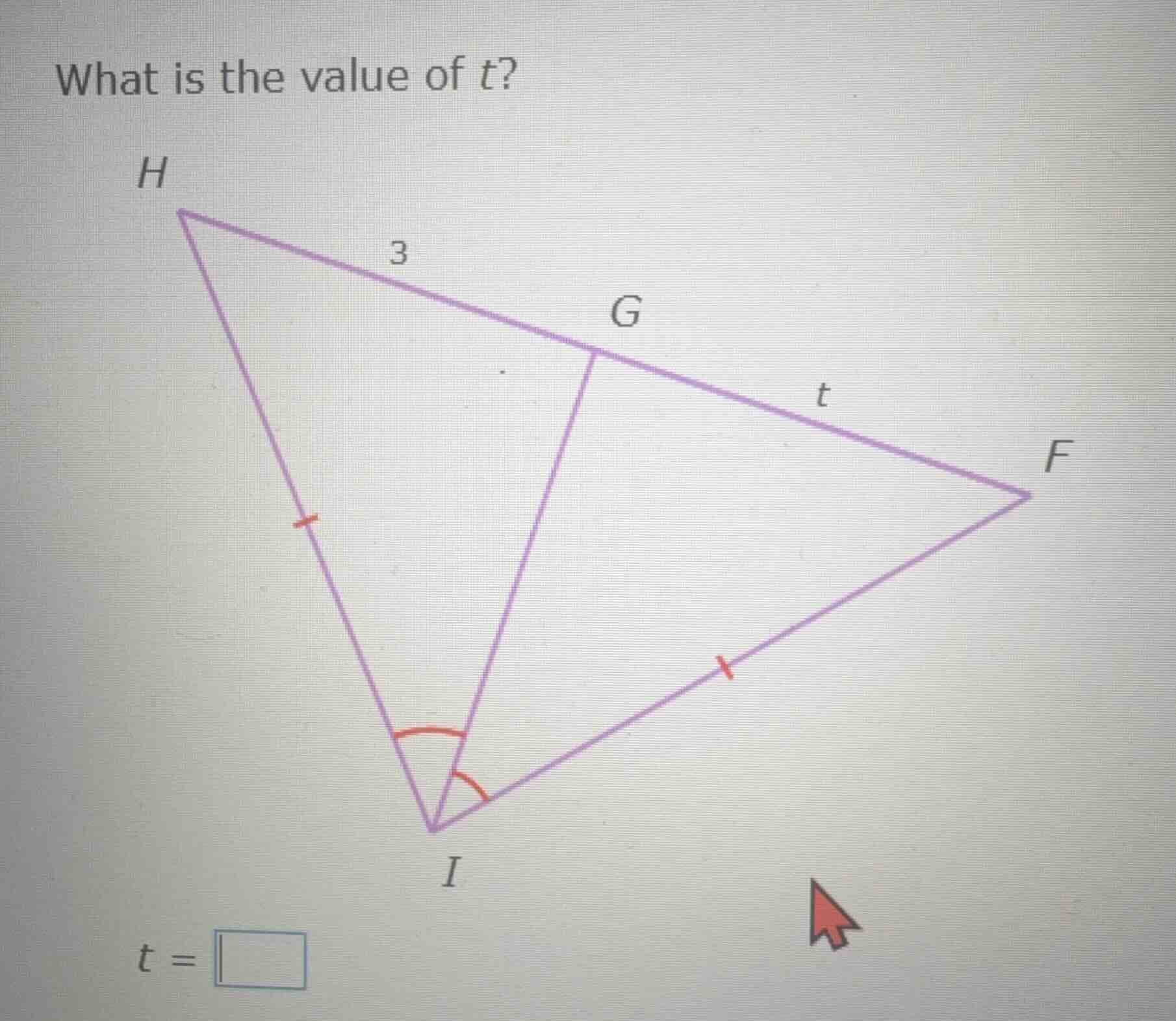 what is the value of t? h 3 g t f i t = \\boxed{}