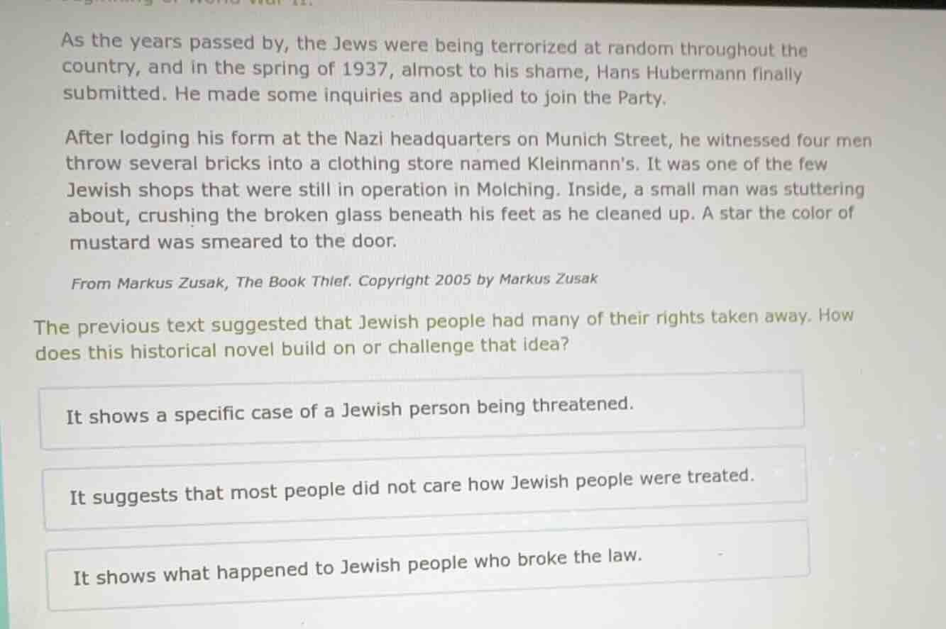as the years passed by, the jews were being terrorized at random throug…