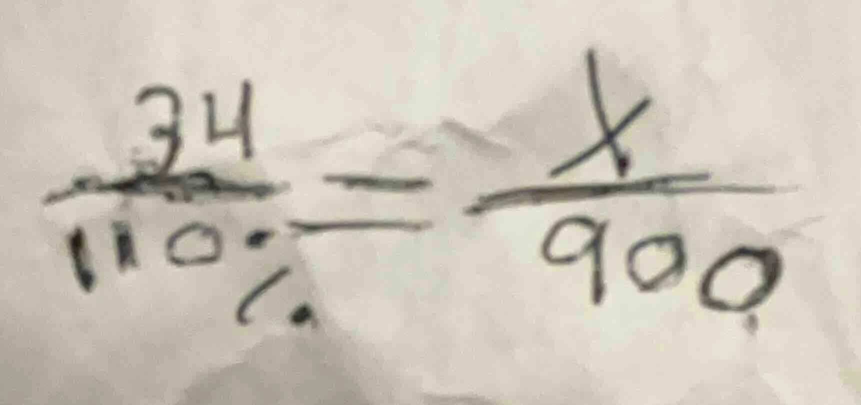 (\frac{34}{110}=\frac{x}{900})