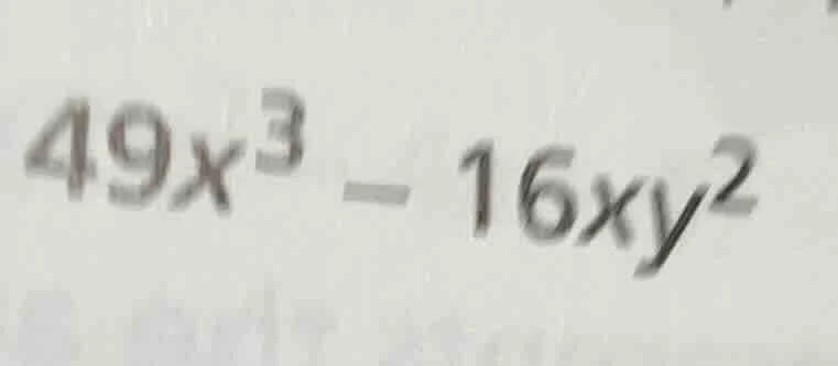 49x³ - 16xy²