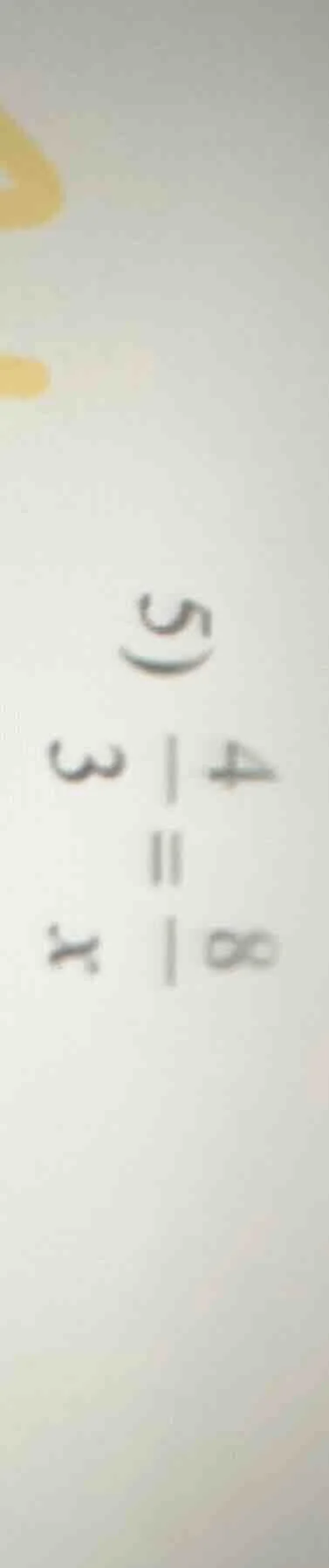 5) \\(\frac{4}{3} = \frac{8}{x}\\)